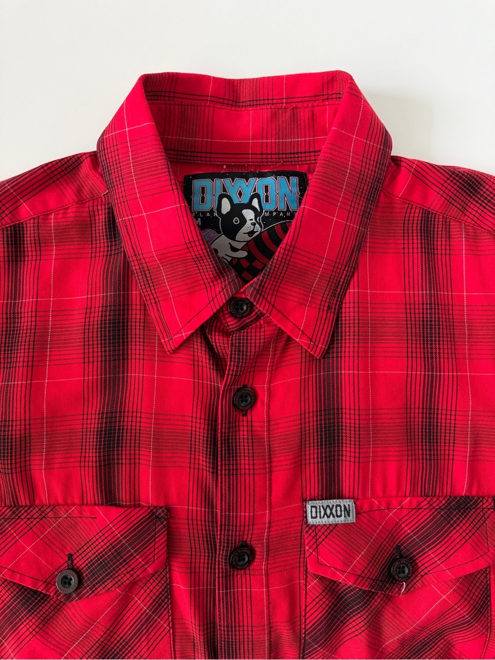 DIXXON Bamboo Blend Short Sleeve Flannel Plaid Shirt The Rocket Vintage Y2K Work